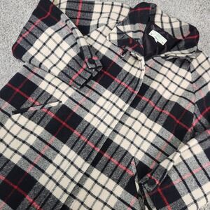 Orvis Wool Blend Plaid Barn Coat Jacket Men's Medium Button Front Lined